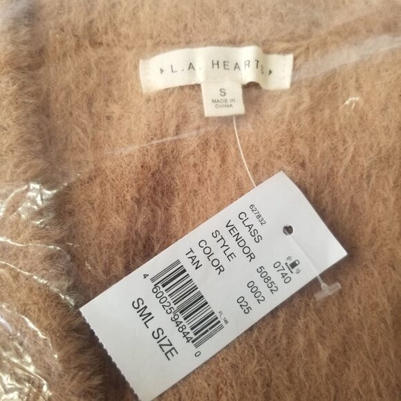 NWT Pacsun la hearts tan clueless cropped button sweater vest Color Tan SIze S - Picture 8 of 8